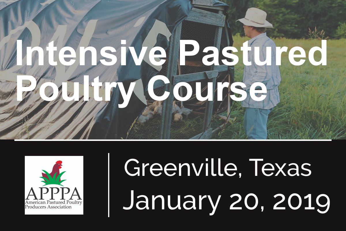 Intensive pastured poultry course in Greenville Texas